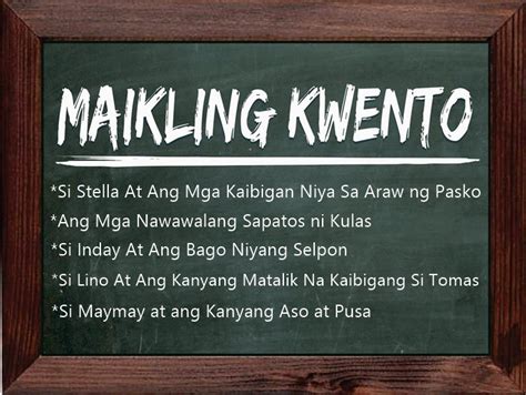 MAIKLING KWENTO: 5 Halimbawa Ng Maikling Kwento .